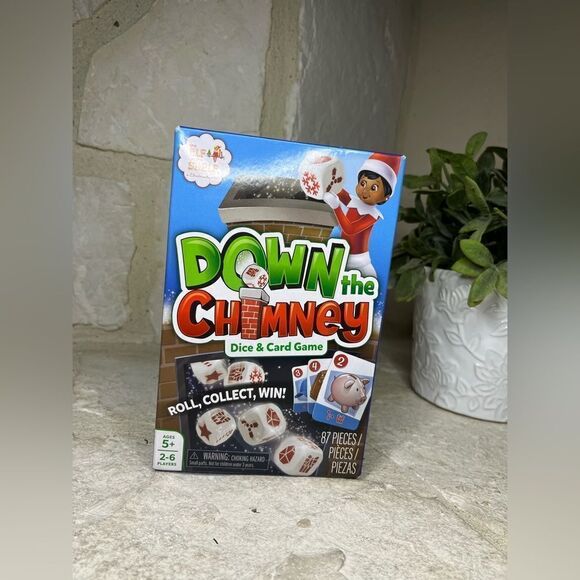 The Elf on the shelf Down the Chimney dice and card game family game holiday NEW - Picture 1 of 2